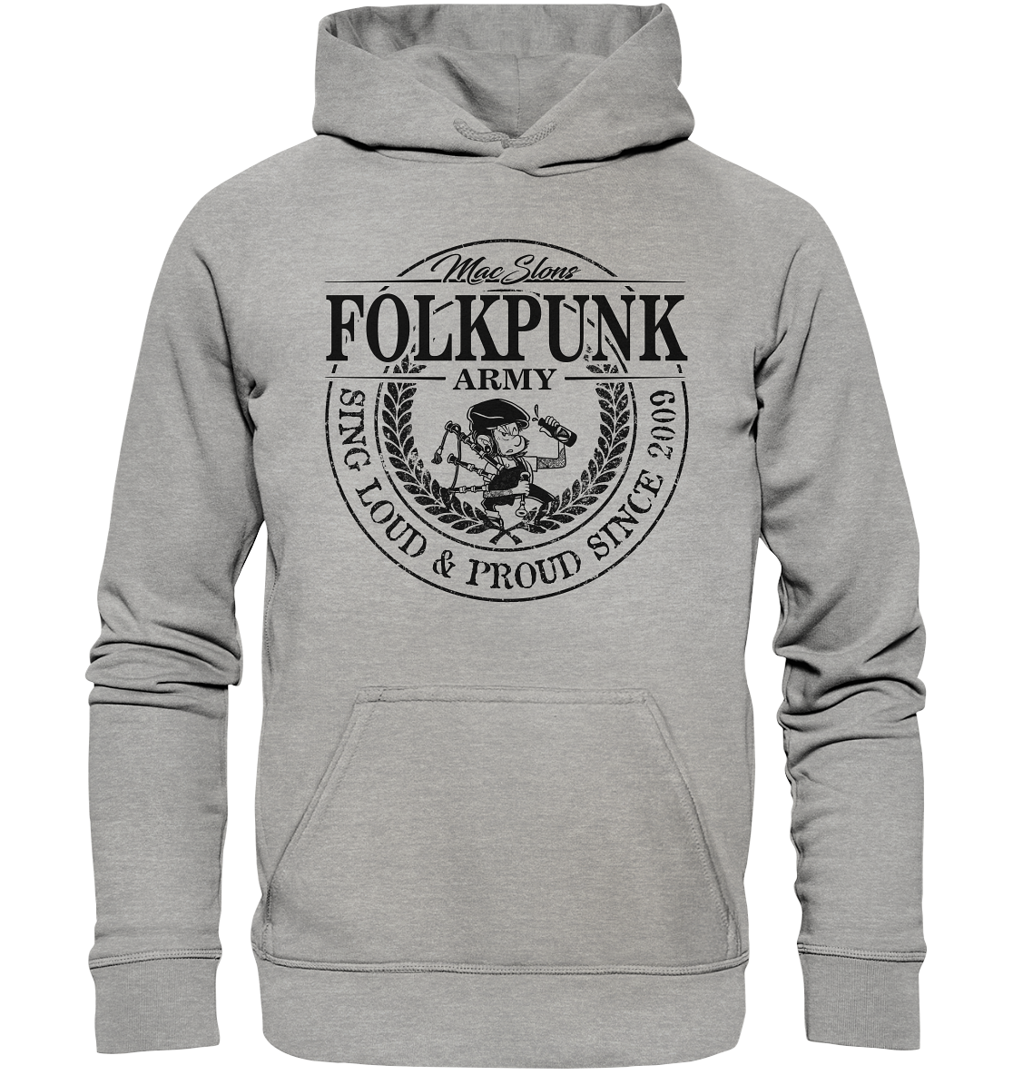 MacSlon's "Folkpunk Army" - Basic Unisex Hoodie