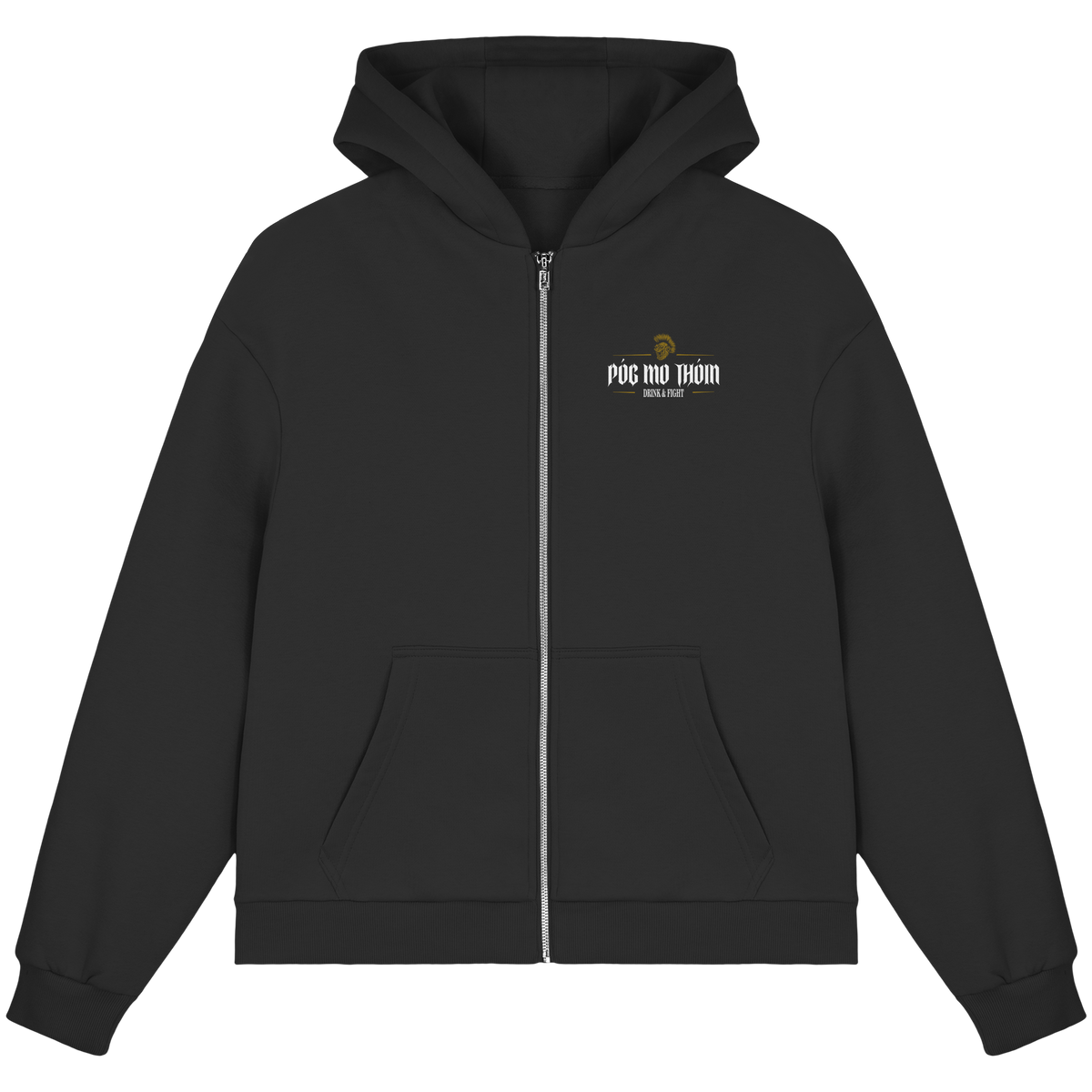 Póg Mo Thóin Streetwear "Drink & Fight"  - Fluffy Boxcut Zipper