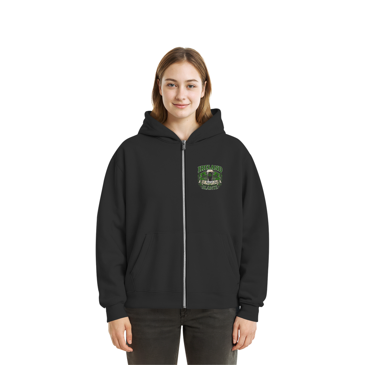 Ireland "St. Patrick's Day"  - Fluffy Boxcut Zipper