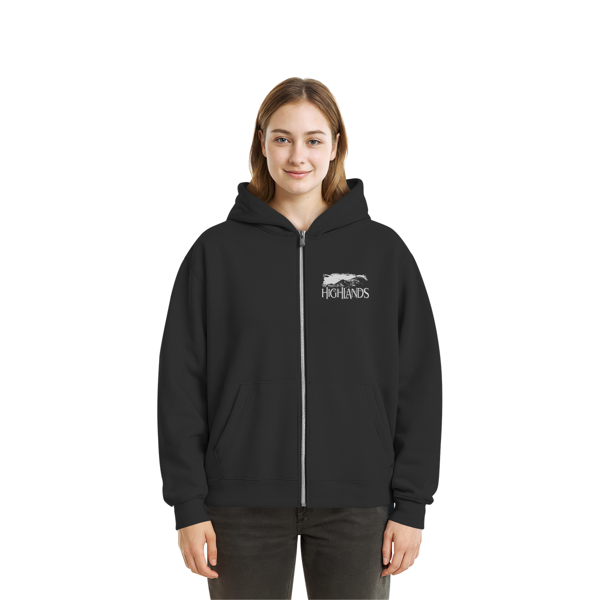 "My Heart's In The Highlands"  - Fluffy Boxcut Zipper