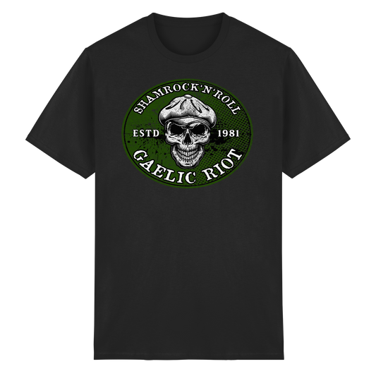 Shamrock And Roll "Skull / Gaelic Riot"  - Heavy Cotton T-Shirt