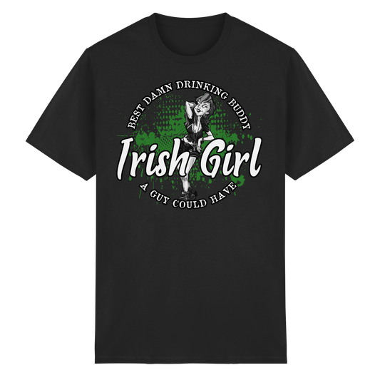 Irish Girl "Drinking Buddy"  - Heavy Cotton T-Shirt