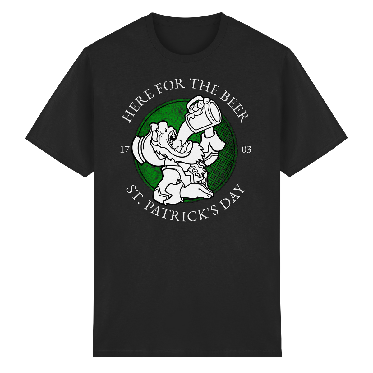 Here For The Beer "St. Patrick's Day"  - Heavy Cotton T-Shirt