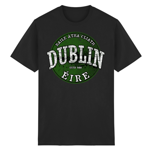 Dublin "Estd 988 / Baile Átha Cliath / Éire"  - Heavy Cotton T-Shirt