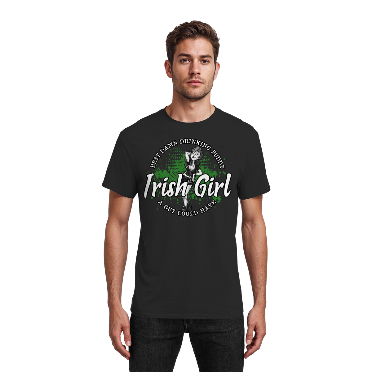 Irish Girl "Drinking Buddy"  - Heavy Cotton T-Shirt