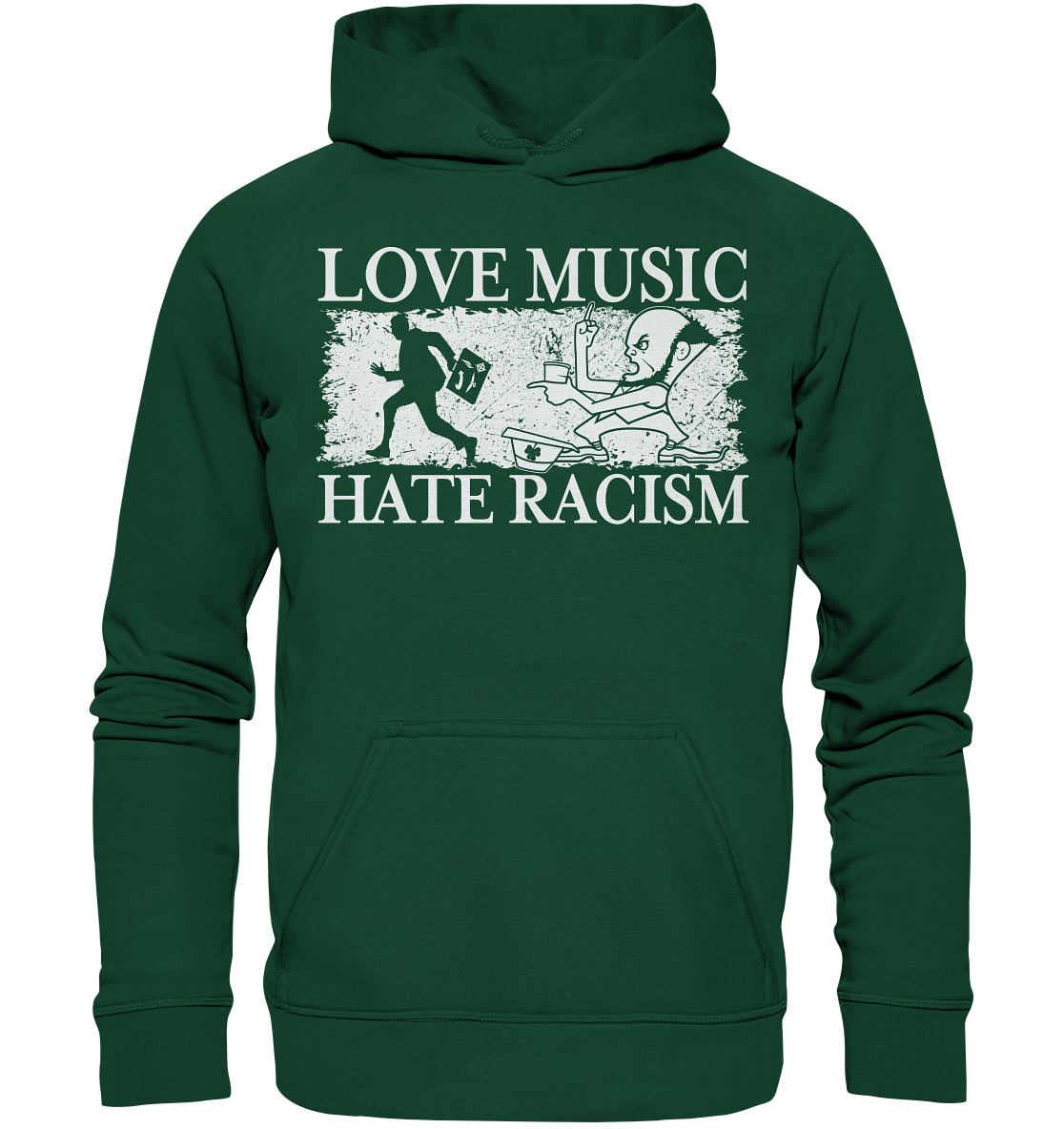 Love Music - Hate Racism - Kids Premium Hoodie