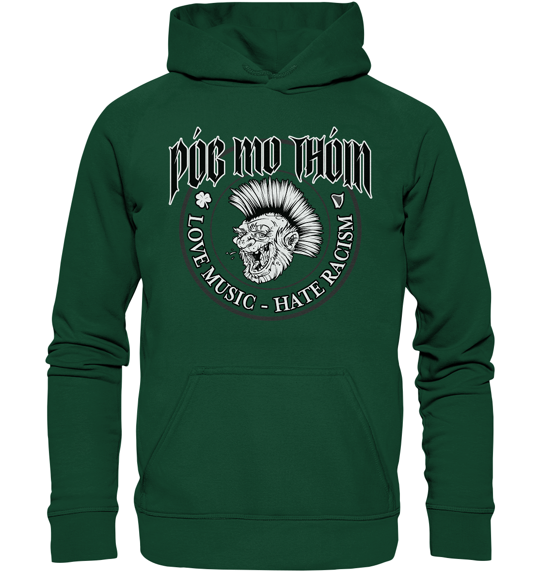 Póg Mo Thóin Streetwear "Love Music - Hate Racism" - Kids Premium Hoodie