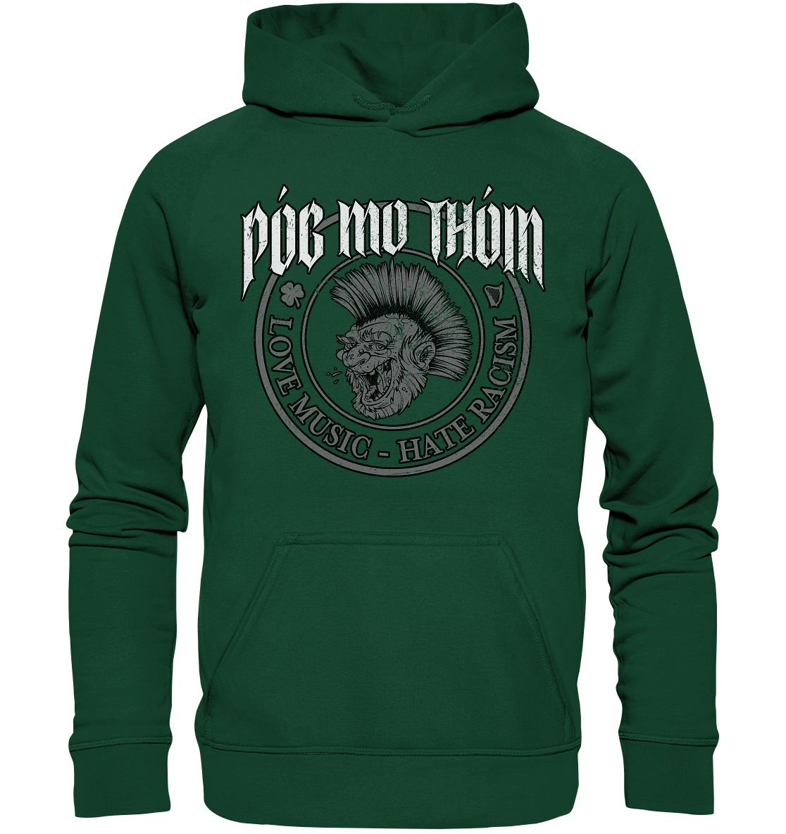 Póg Mo Thóin Streetwear "Love Music - Hate Racism" - Kids Premium Hoodie