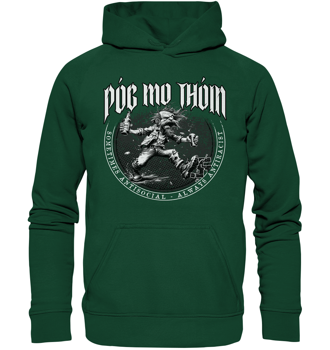 Póg Mo Thóin Streetwear "Sometimes Antisocial - Always Antiracist II" - Kids Premium Hoodie