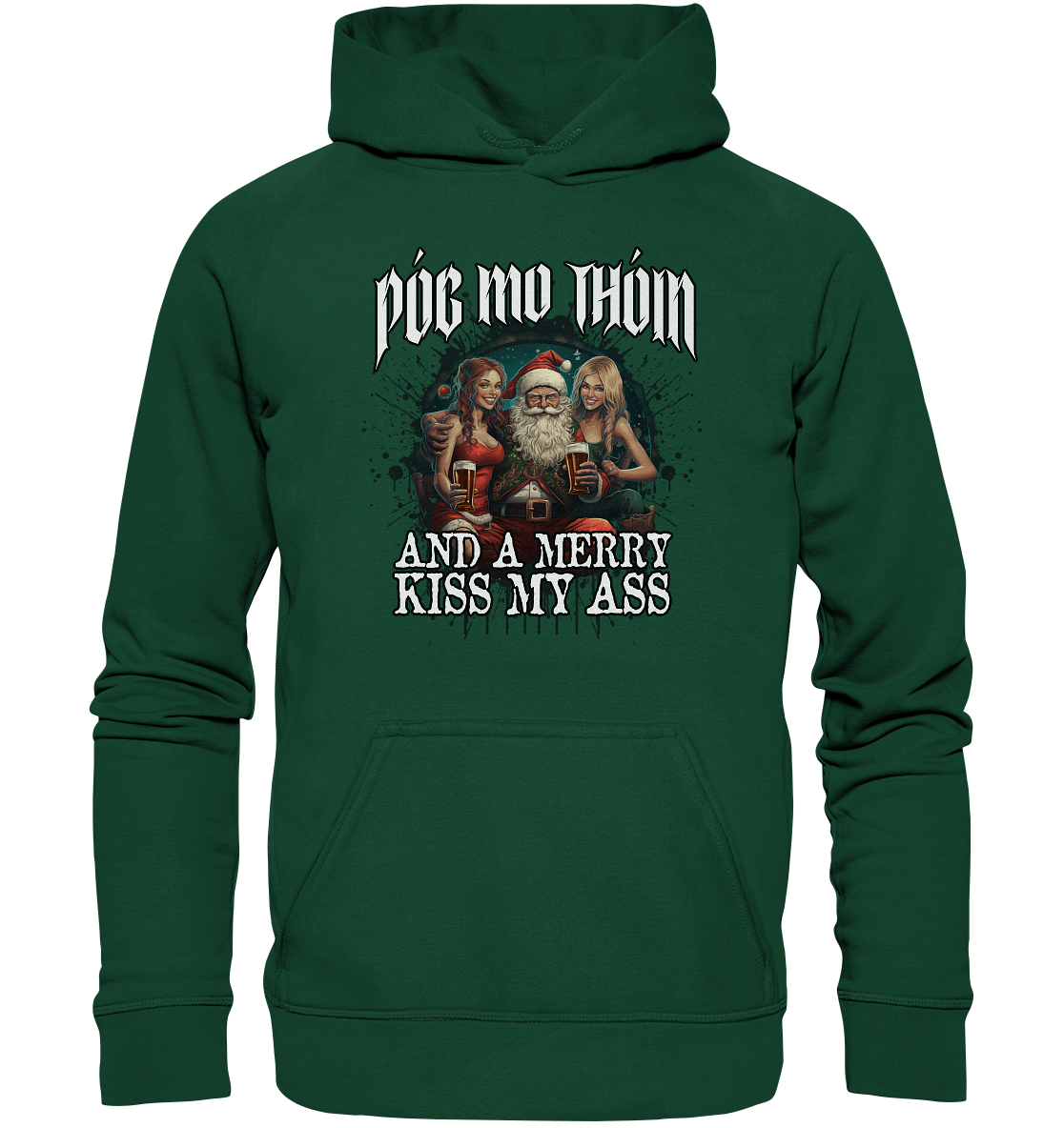 Póg Mo Thóin Streetwear "Merry Kiss My Ass" - Kids Premium Hoodie