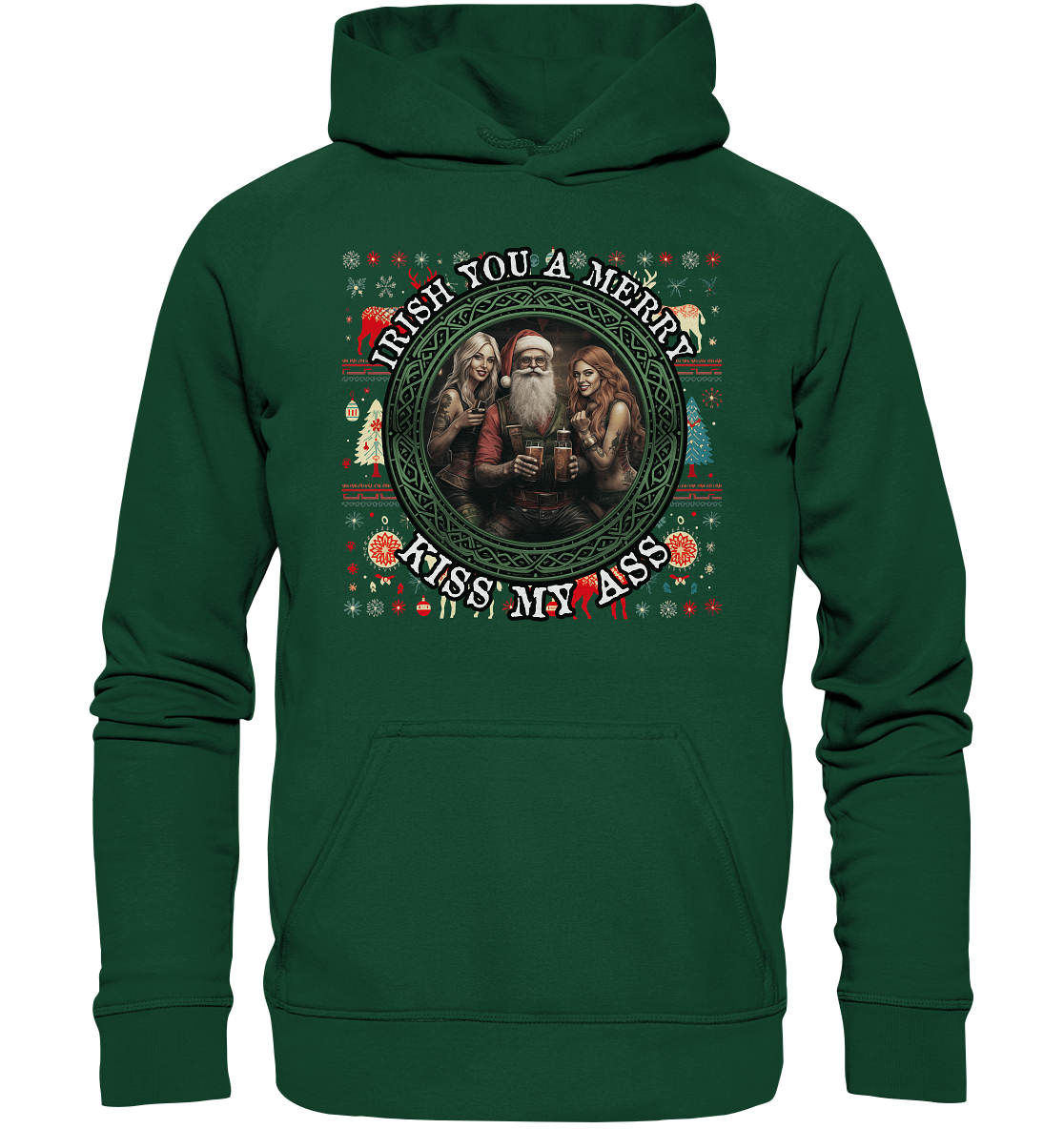 Irish You A Merry... "Santa, Girls & Beer "  - Kids Premium Hoodie