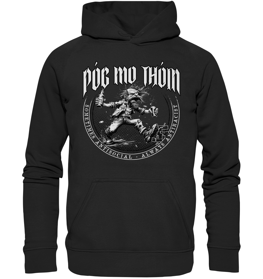 Póg Mo Thóin Streetwear "Sometimes Antisocial - Always Antiracist II" - Kids Premium Hoodie