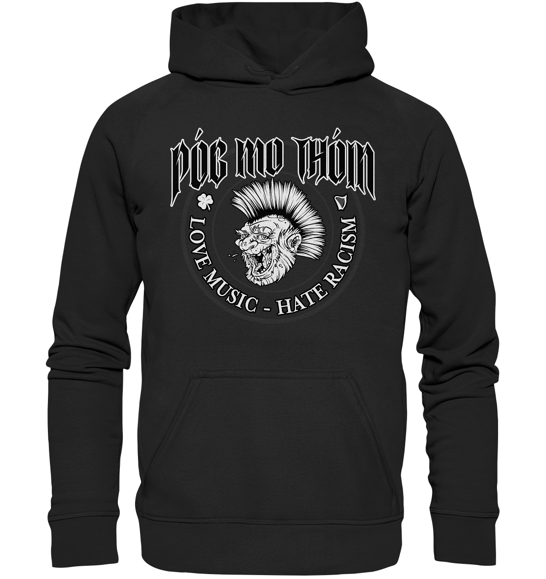 Póg Mo Thóin Streetwear "Love Music - Hate Racism" - Kids Premium Hoodie