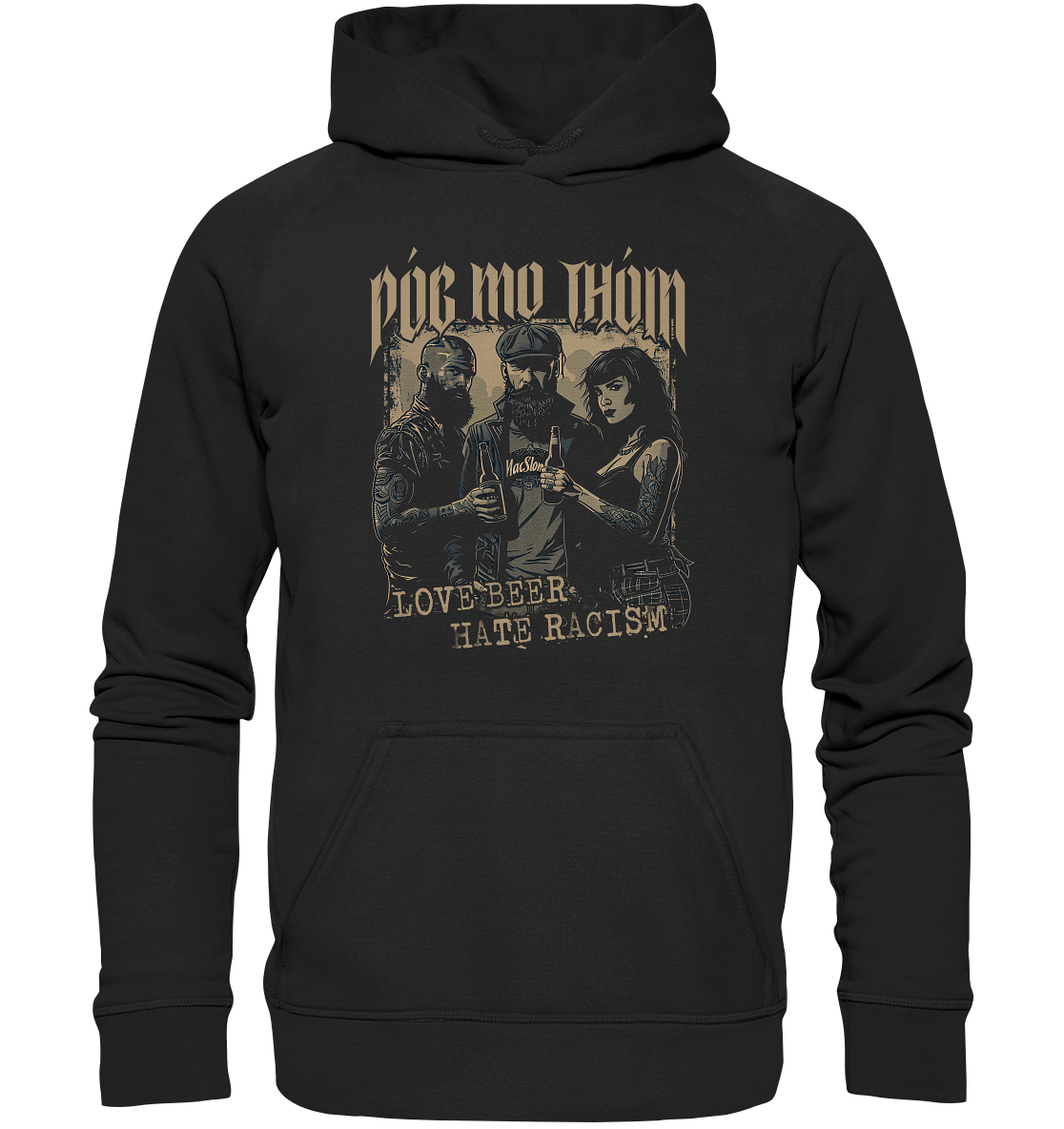 Póg Mo Thóin Streetwear "Love Beer - Hate Racism I"  - Kids Premium Hoodie