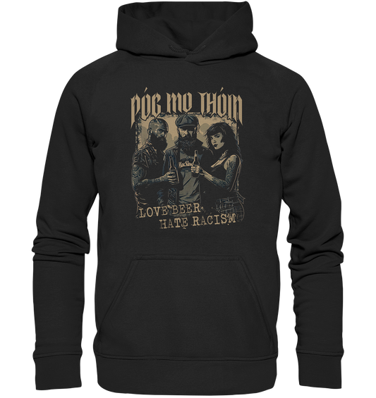 Póg Mo Thóin Streetwear "Love Beer - Hate Racism I"  - Kids Premium Hoodie