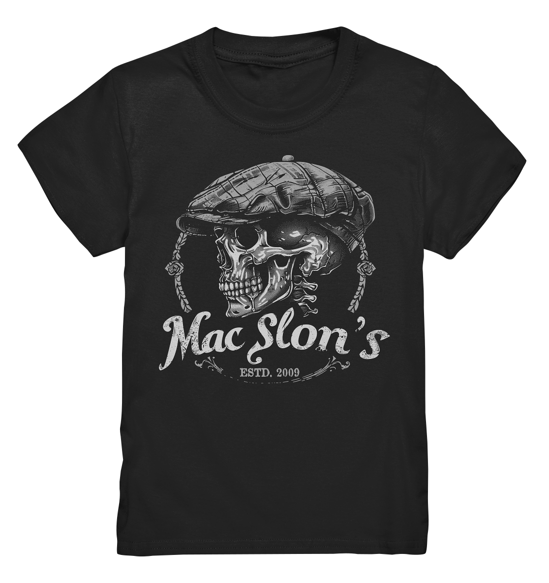 MacSlon's "Estd. 2009 / Flatcap-Skull VII" - Kids Premium Shirt