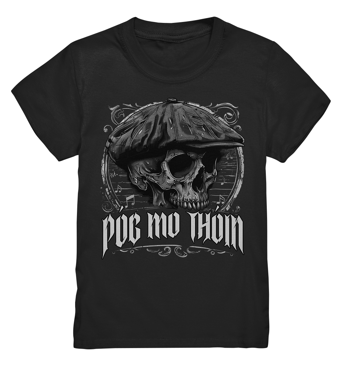 Póg Mo Thóin Streetwear "Flatcap-Skull III" - Kids Premium Shirt