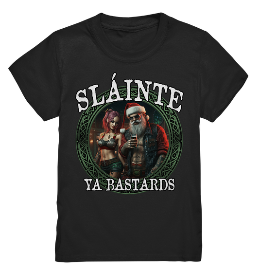 Sláinte Ya Bastards "Santa and his Elf"  - Kids Premium Shirt