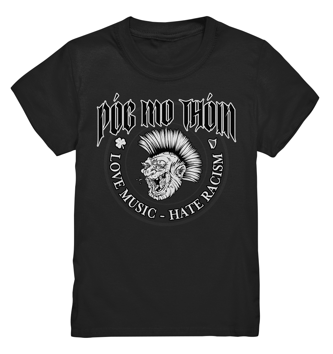 Póg Mo Thóin Streetwear "Love Music - Hate Racism" - Kids Premium Shirt