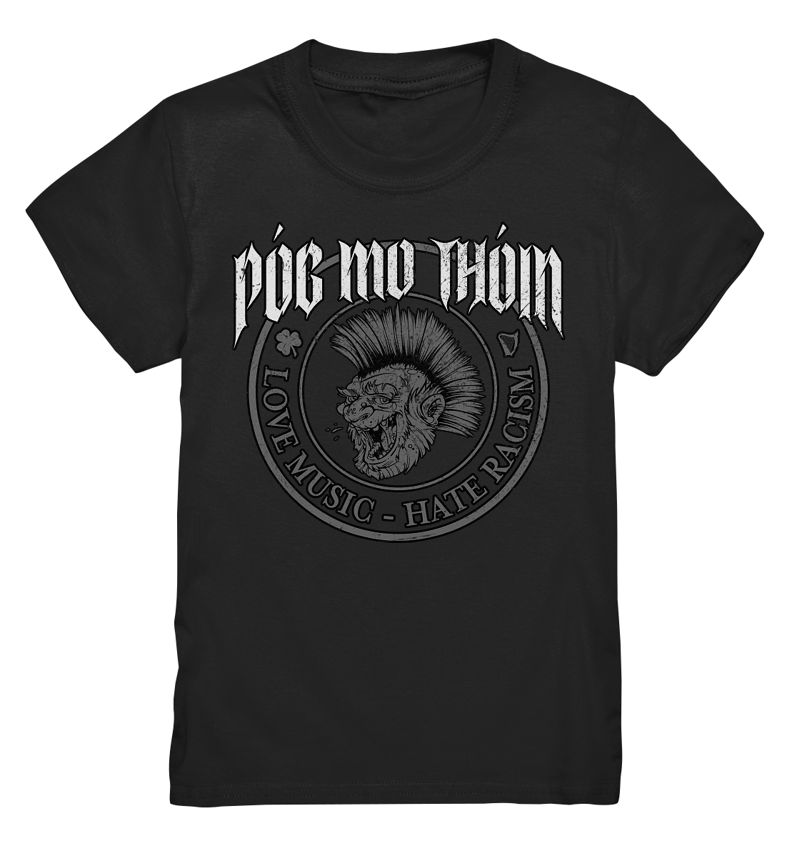 Póg Mo Thóin Streetwear "Love Music - Hate Racism" - Kids Premium Shirt