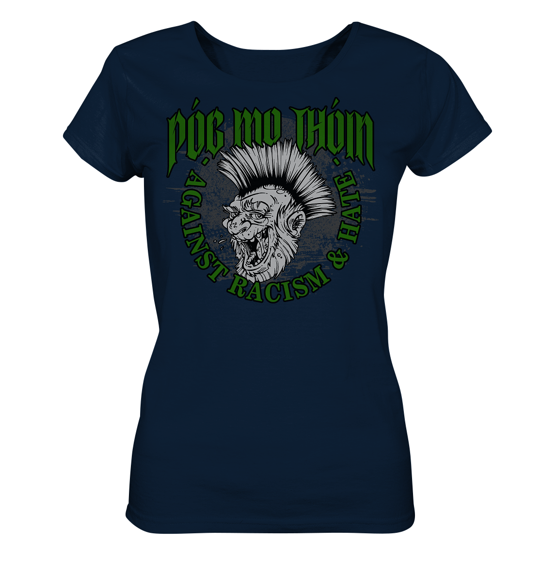 Póg Mo Thóin Streetwear "Against Racism & Hate" - Ladies Organic Shirt
