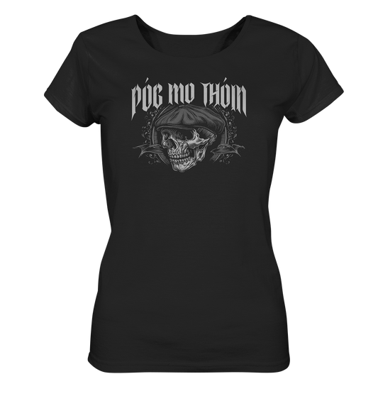 Póg Mo Thóin Streetwear "Flatcap-Skull II"  - Ladies Organic Shirt