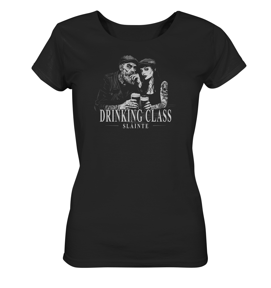 Drinking Class "Sláinte / Irish Pub Couple I" - Ladies Organic Shirt