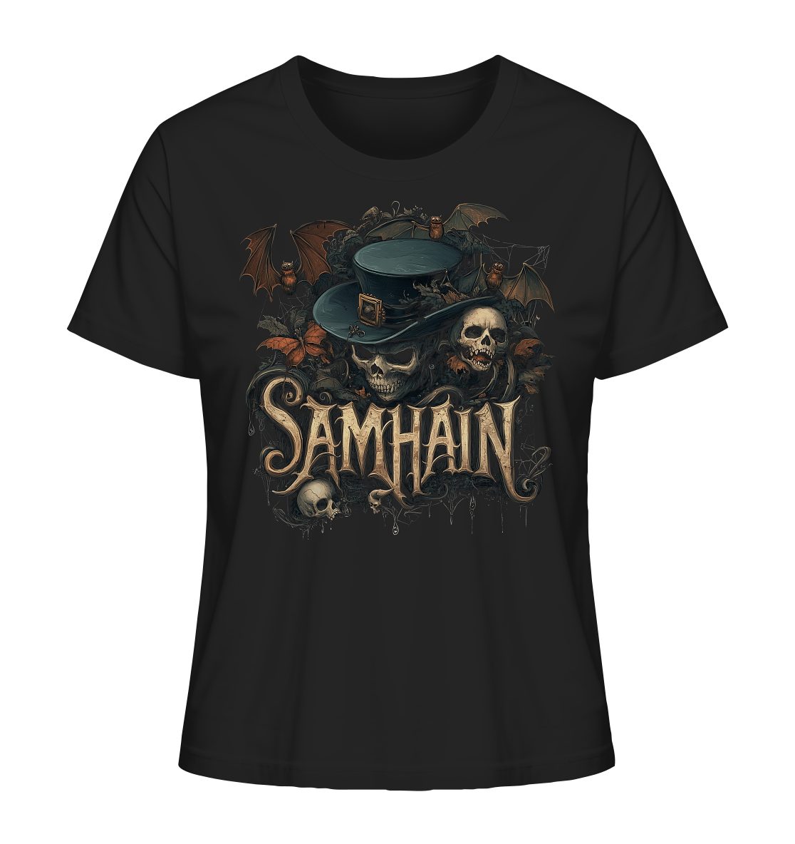 Samhain "Bats & Skulls I" - Ladies Organic Shirt