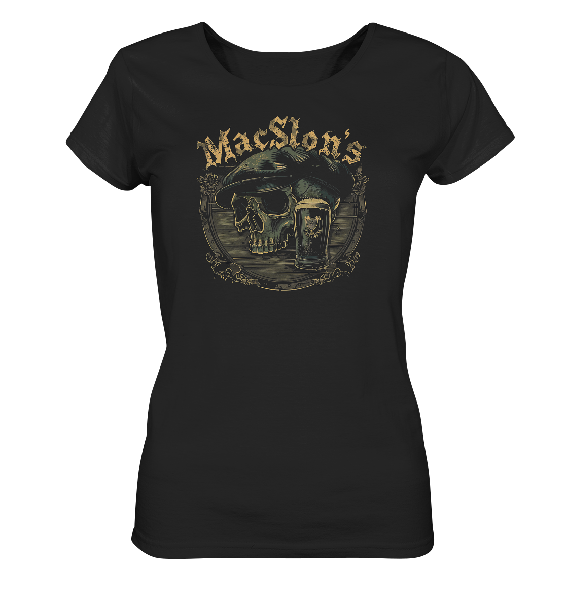 MacSlon's "Flatcap-Skull III"  - Ladies Organic Shirt