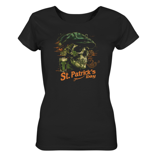 St. Patrick's Day "Flatcap / Skull I" - Ladies Organic Shirt