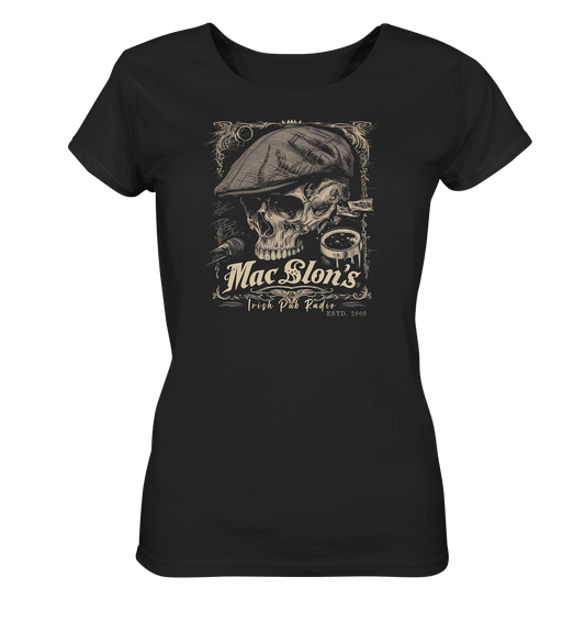 MacSlon's Irish Pub Radio "Estd. 2009 / Flatcap-Skull III" - Ladies Organic Shirt