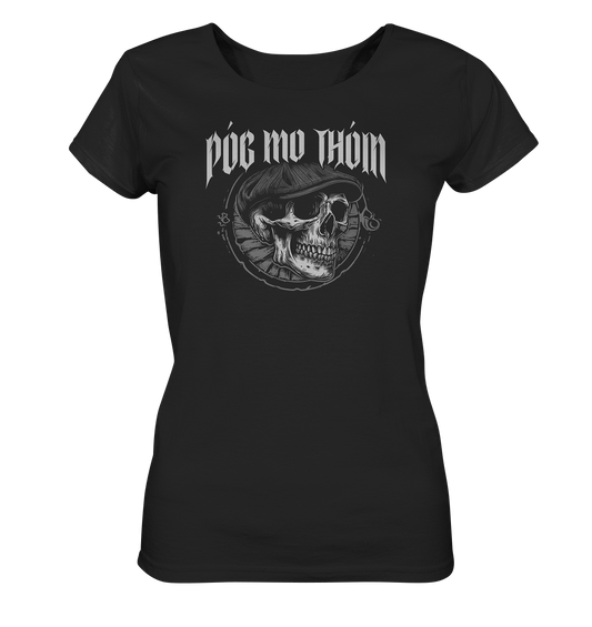 Póg Mo Thóin Streetwear "Flatcap-Skull I" - Ladies Organic Shirt