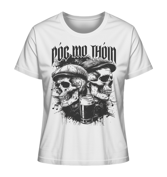 Póg Mo Thóin Streetwear "Two Skulls I" - Ladies Organic Shirt