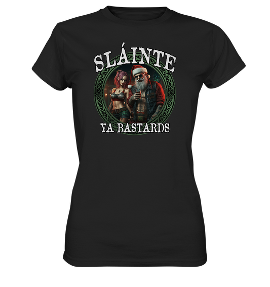 Sláinte Ya Bastards "Santa and his Elf"  - Ladies Premium Shirt