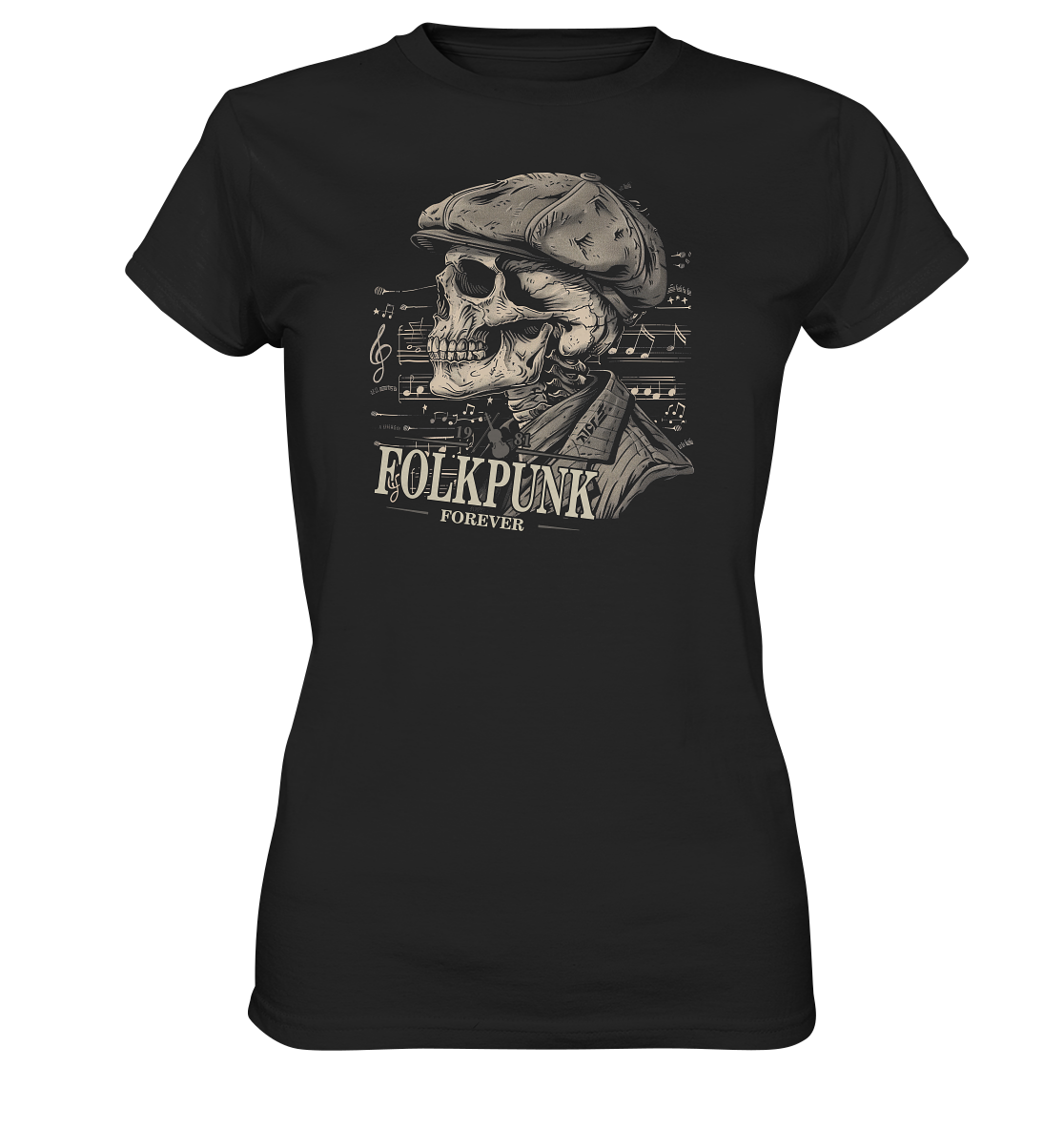 Folkpunk "Forever / Flatcap-Skull I" - Ladies Premium Shirt