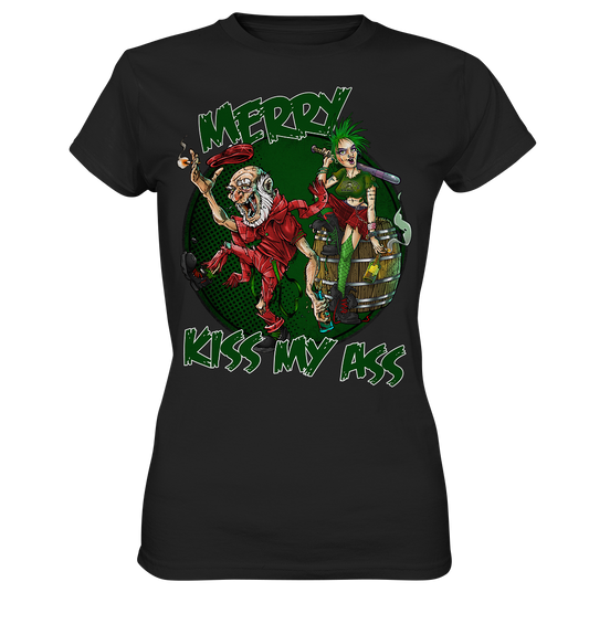 Merry Kiss My Ass (Christmas) - Ladies Premium Shirt