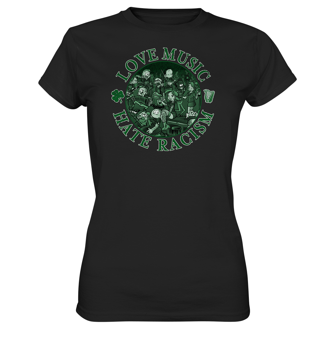 Love Music - Hate Racism "Irish Pub I"  - Ladies Premium Shirt
