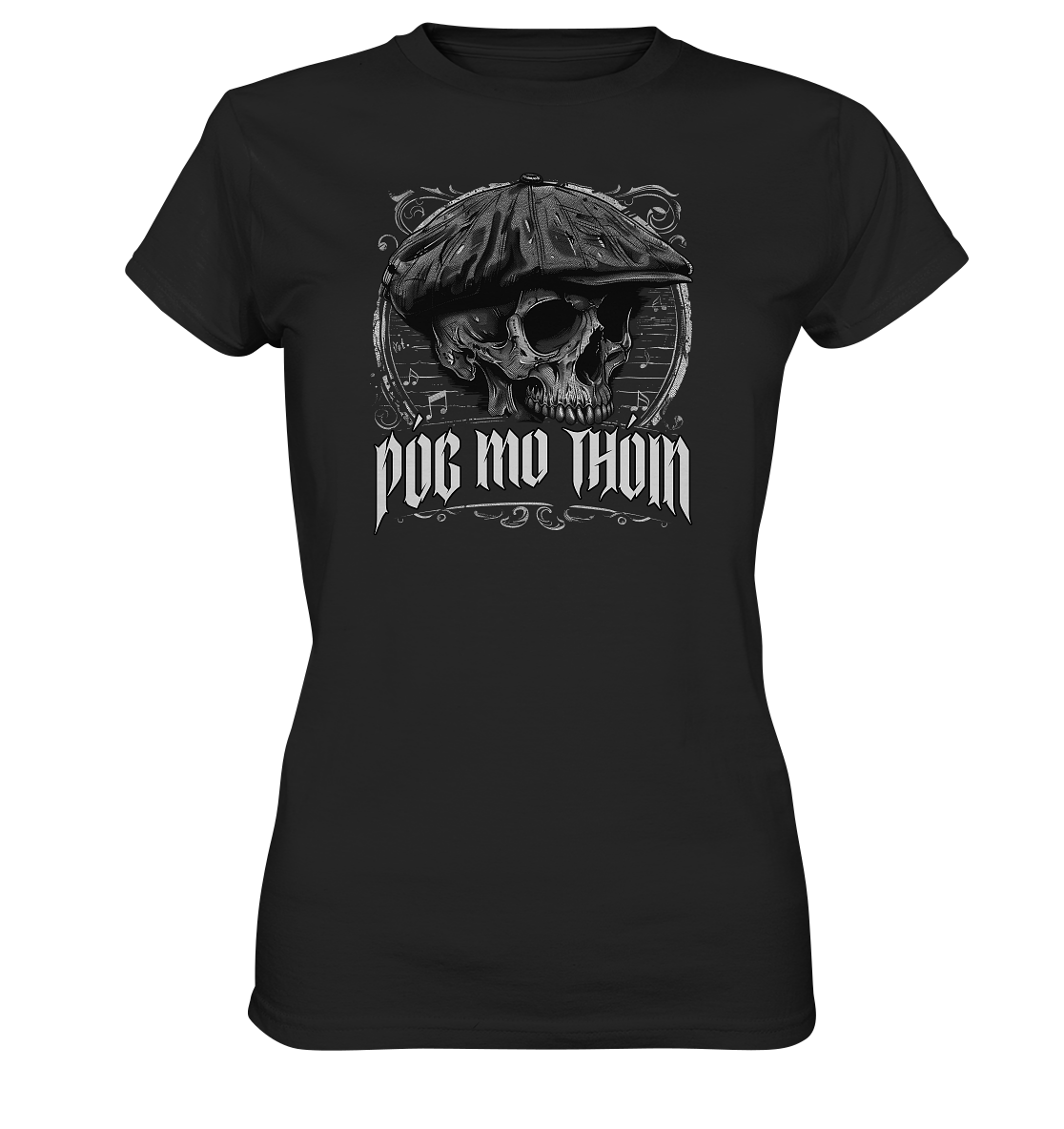 Póg Mo Thóin Streetwear "Flatcap-Skull III" - Ladies Premium Shirt