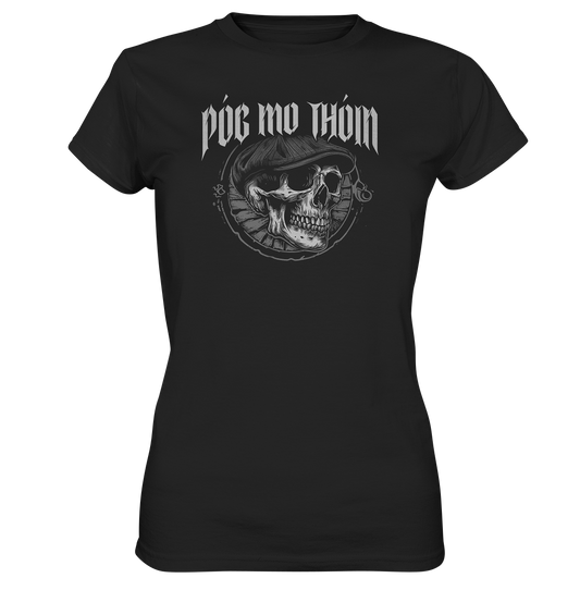 Póg Mo Thóin Streetwear "Flatcap-Skull I" - Ladies Premium Shirt