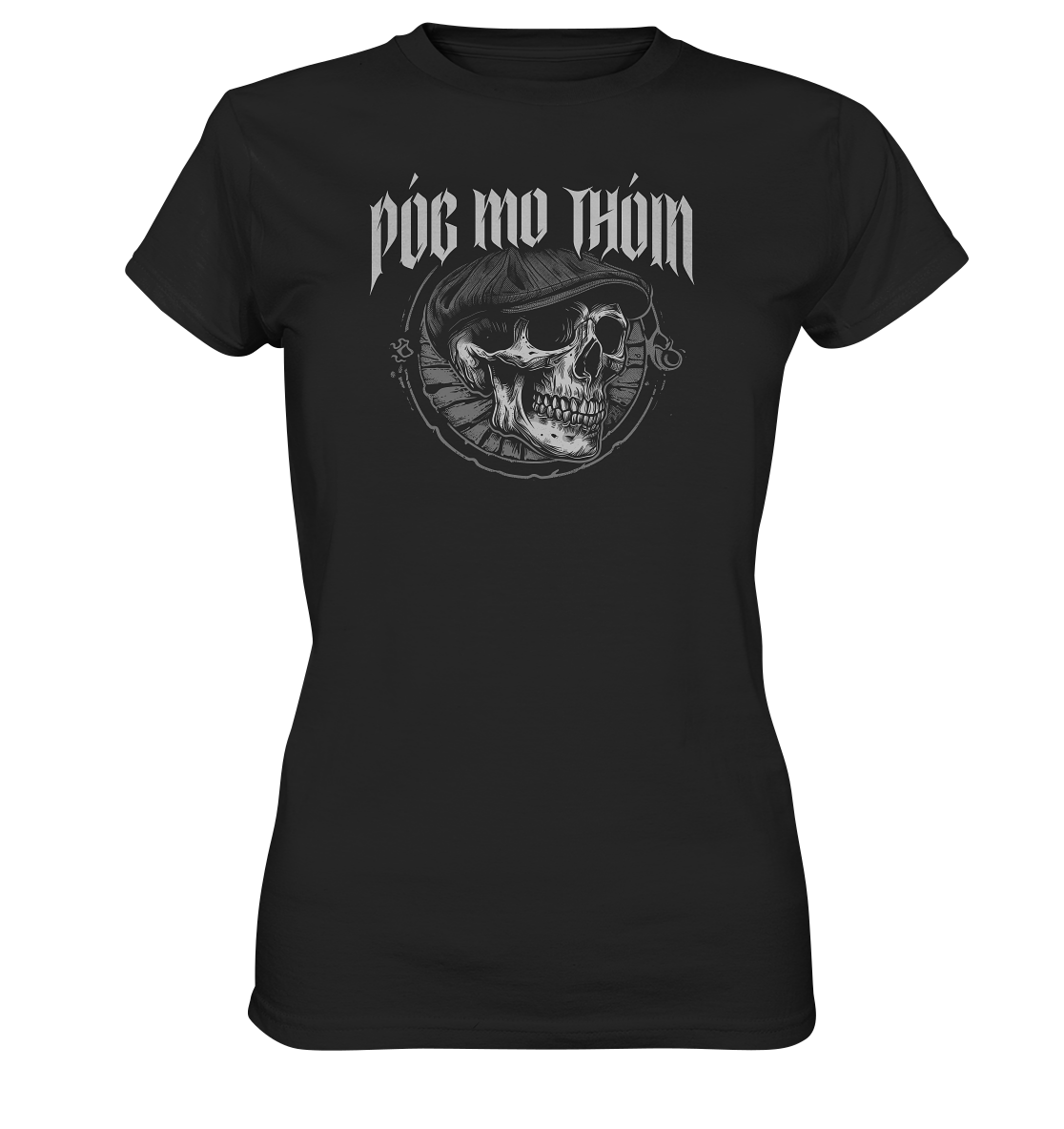 Póg Mo Thóin Streetwear "Flatcap-Skull I" - Ladies Premium Shirt