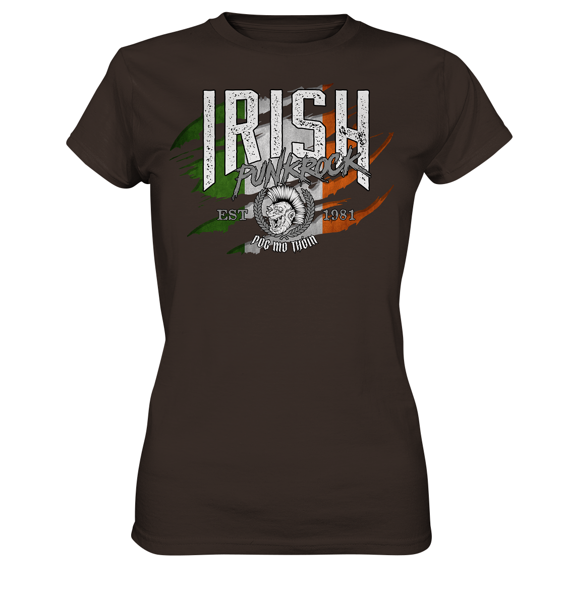 Póg Mo Thóin Streetwear "Irish Punkrock / Scratch" - Ladies Premium Shirt