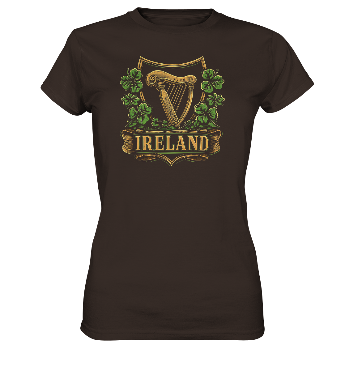 Ireland "Éire / Harp / Shamrock" - Ladies Premium Shirt