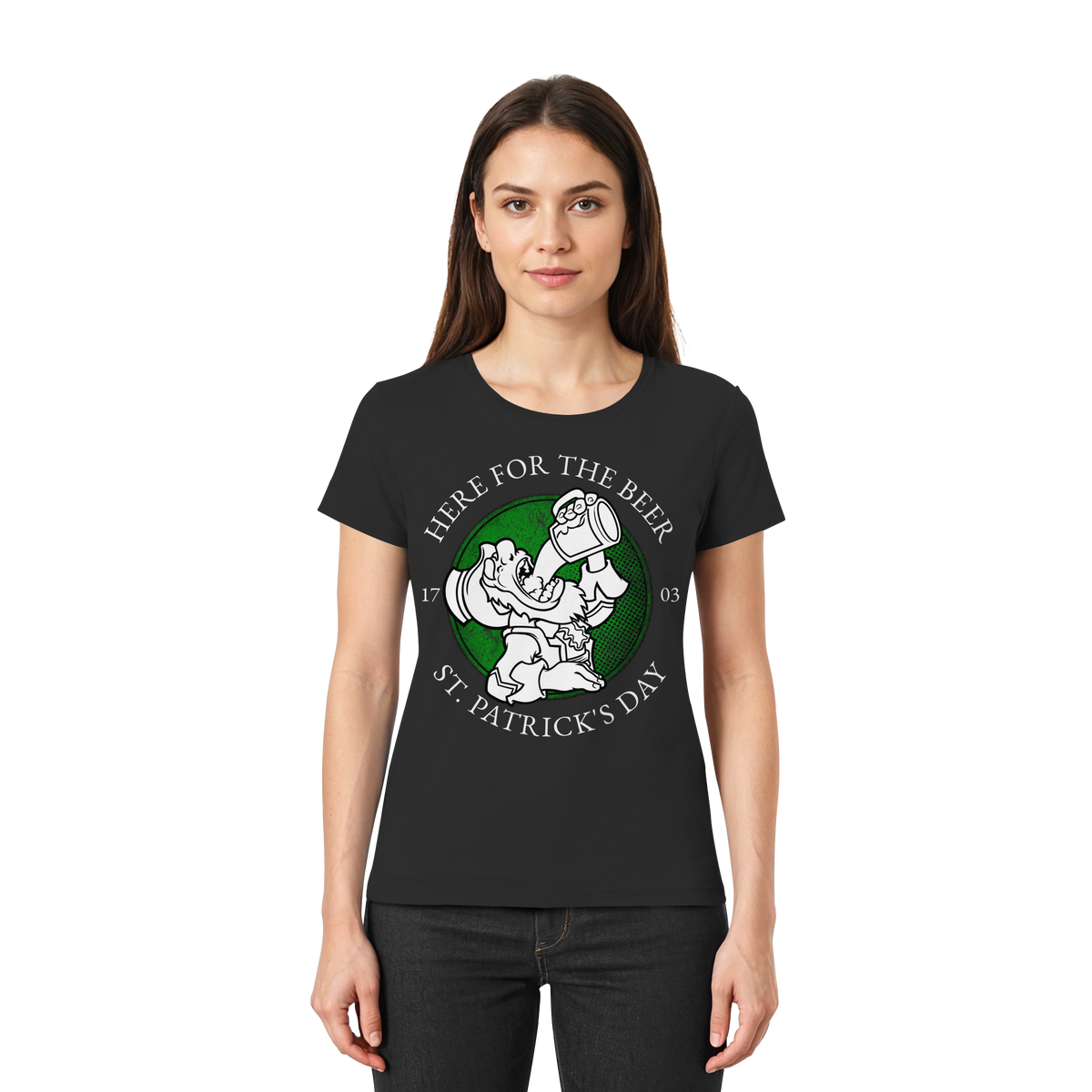 Here For The Beer "St. Patrick's Day"  - Ladies Premium Shirt