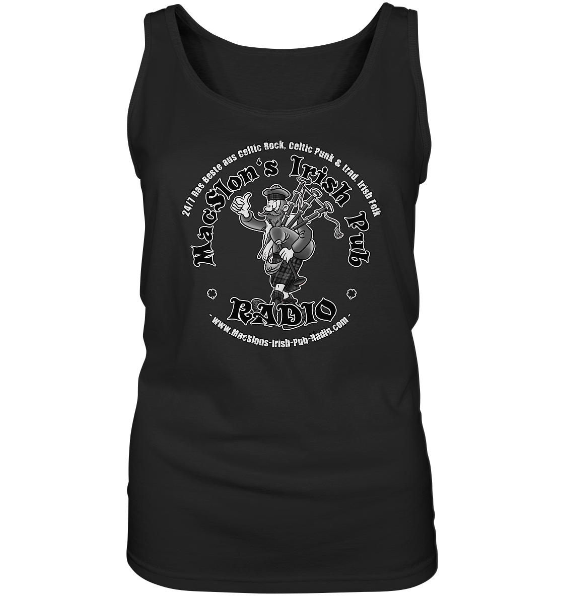 MacSlon's Radio "24/7 - Scotsman Logo" - Ladies Tank-Top