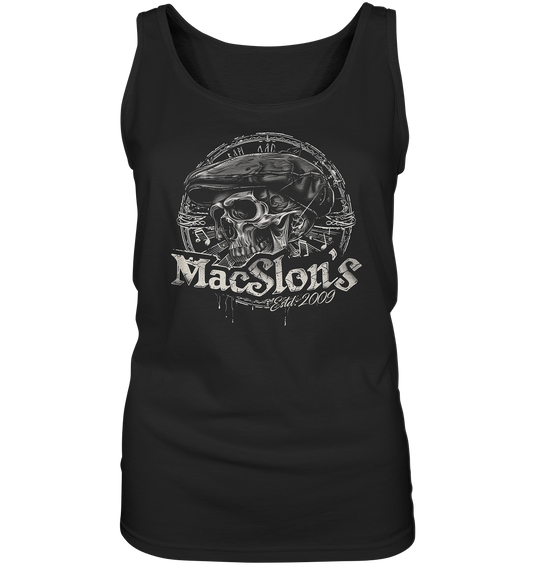 MacSlon's "Estd. 2009 / Flatcap-Skull X"  - Ladies Tank-Top