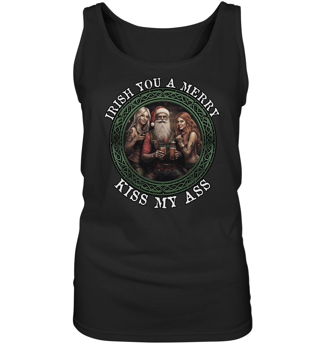 Irish You A Merry... "Santa, Girls & Beer II" - Ladies Tank-Top