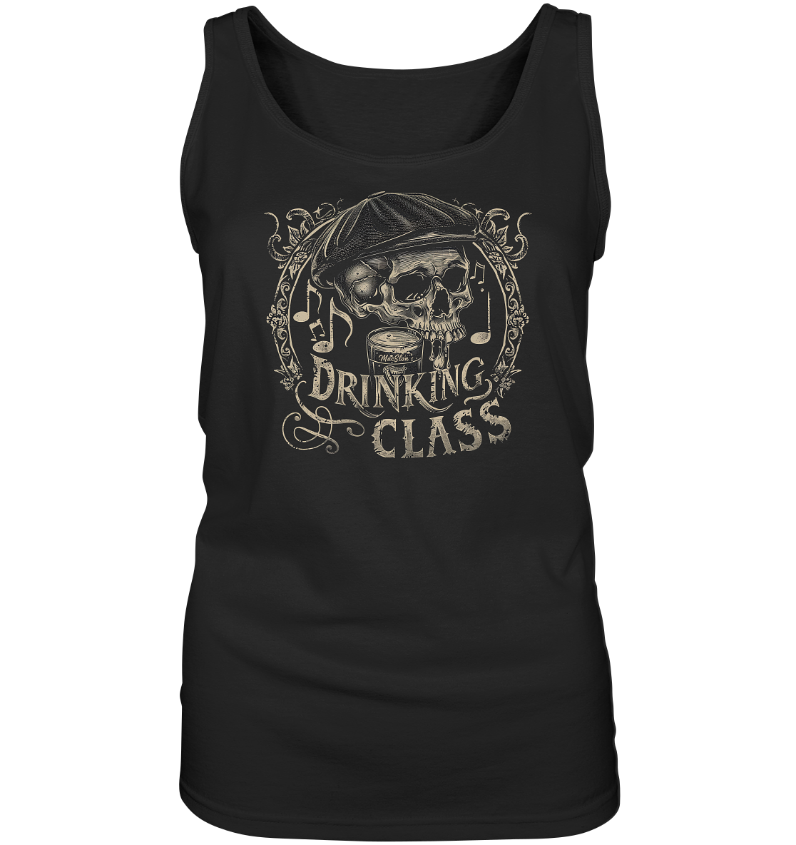 Drinking Class "Flatcap-Skull I"  - Ladies Tank-Top