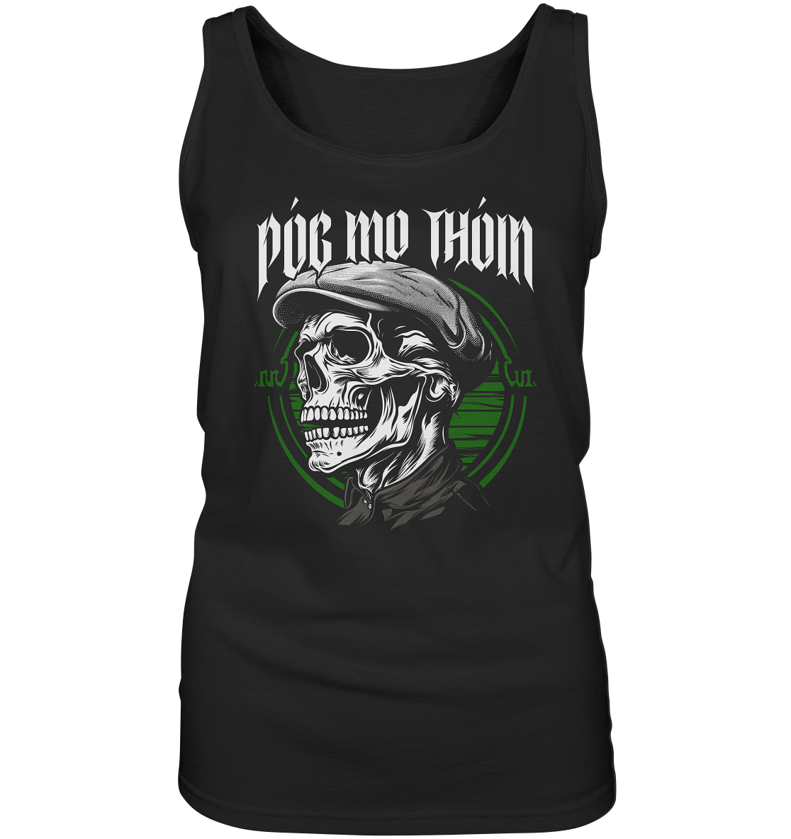 Póg Mo Thóin Streetwear "Flatcap-Skull II" - Ladies Tank-Top