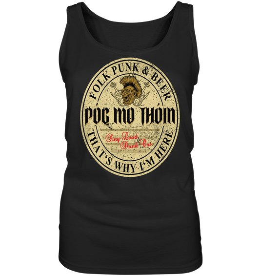 Póg Mo Thóin Streetwear "Folk Punk & Beer" - Ladies Tank-Top