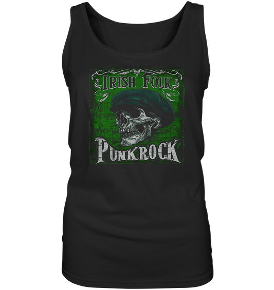 Irish Folk Punkrock "Flatcap-Skull III"  - Ladies Tank-Top